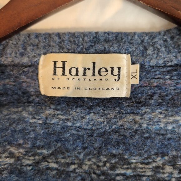 Harley of Scotland Women's Blue Cardigan Premium Knitwear No Buttons, Size XL - Picture 3 of 9